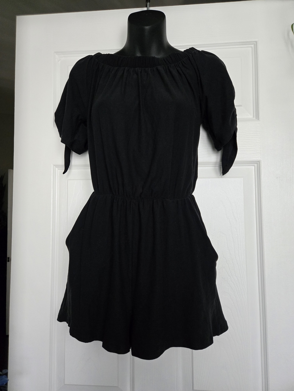 Ardene Black Short Sleeve Romper